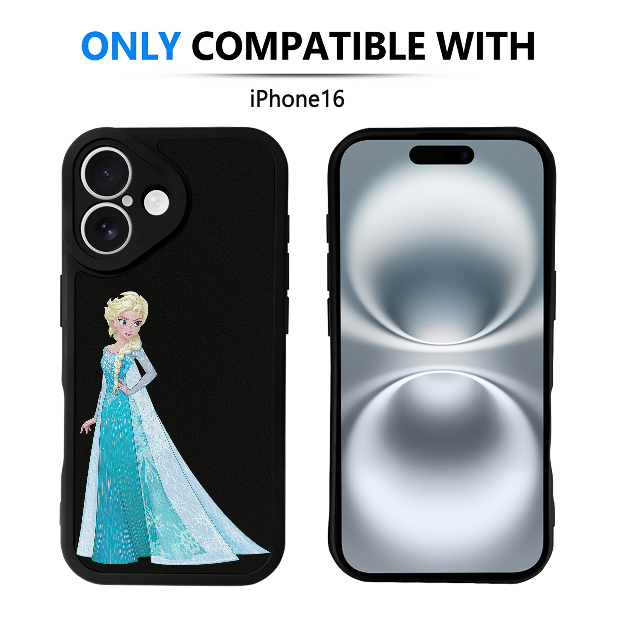 （画像用） アナと雪の女王 アンナ エルサ Frozen Anna Elsa 【iPhone 16シリーズ対応】シリコンスマホケース（レザー調） 材質：シリコン